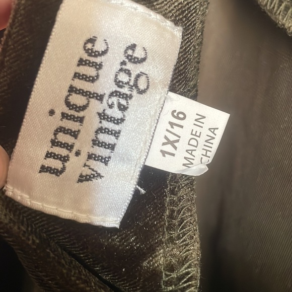 Unique Vintage Deep Olive Green Velvet Faux Box Devon Swing Drews 1X/16 - Picture 7 of 9